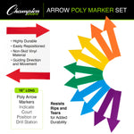 Champion Sports Poly Arrow Marker Set - Set of 12