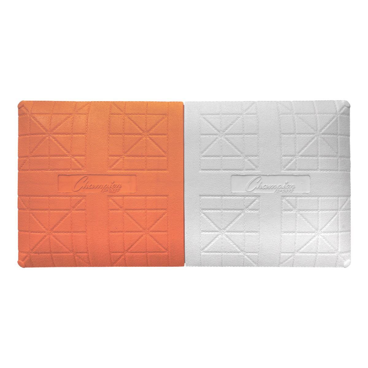 Champion Sports Bolco Style Molded Double First Base - Orange/White