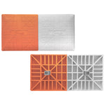 Champion Sports Bolco Style Molded Double First Base - Orange/White