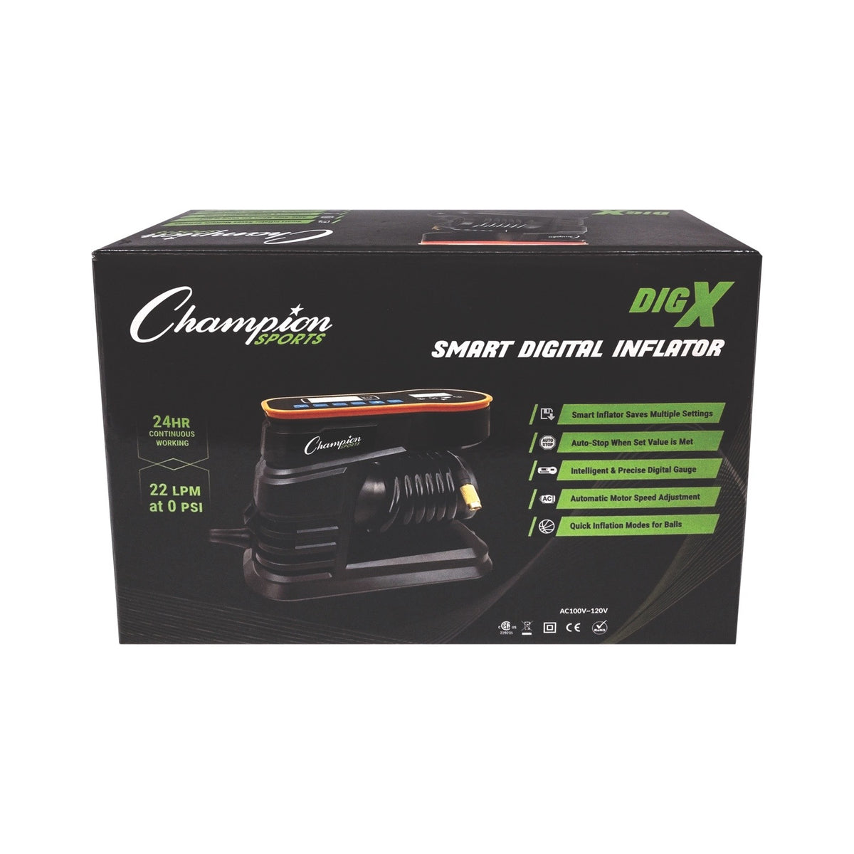 Champion Sports Smart Digital Inflator Pump