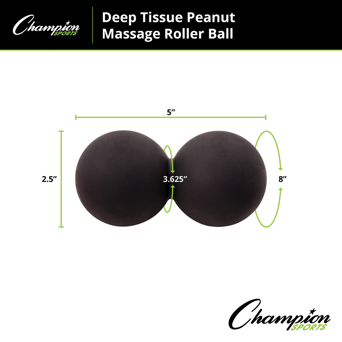 Champion Sports Peanut Massage Ball with Bag