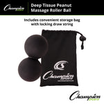 Champion Sports Peanut Massage Ball with Bag