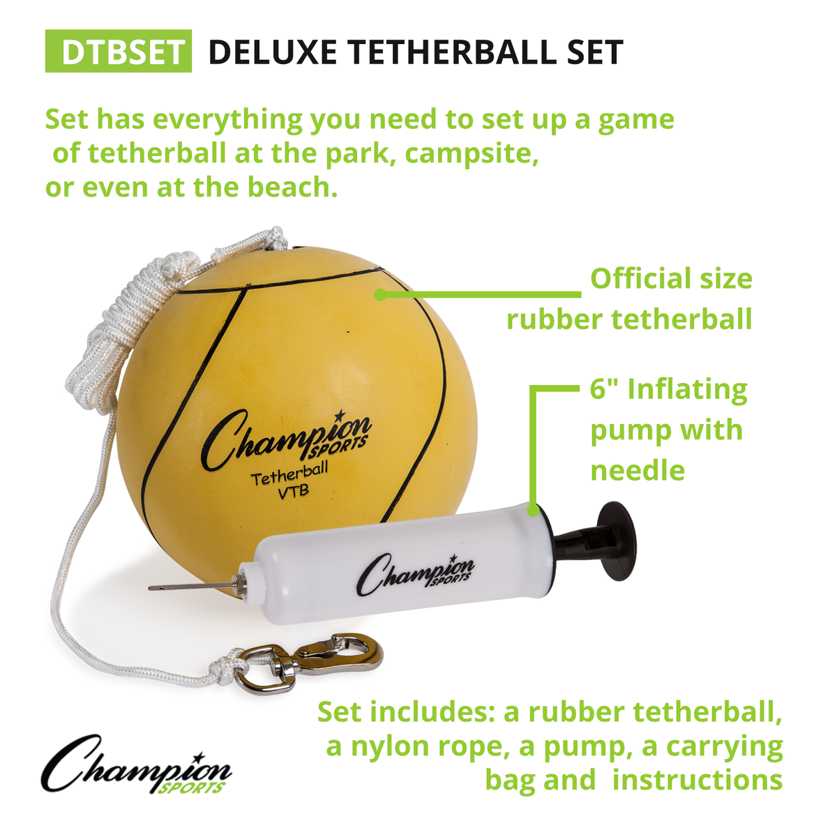 Champion Sports Deluxe Tetherball Set