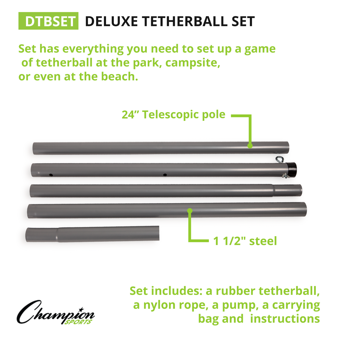 Champion Sports Deluxe Tetherball Set