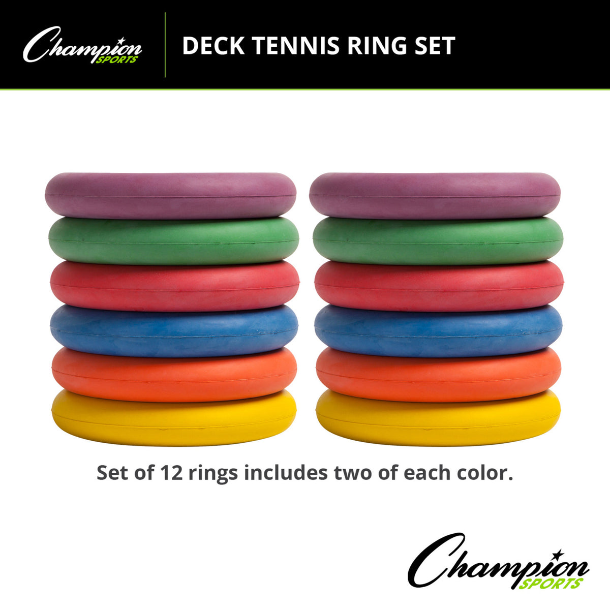 Champion Sports Deck Tennis Ring - Dozen