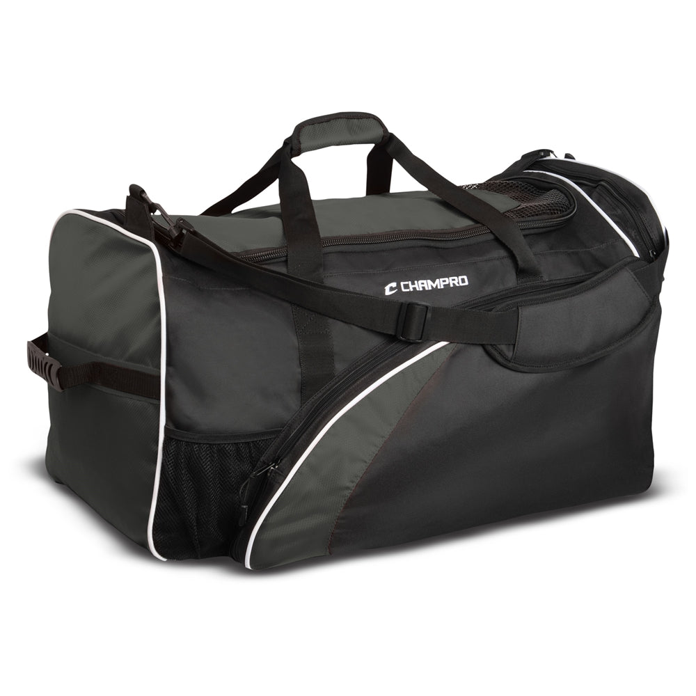 Champro Varsity Football Equipment Bag 26' x 15' x 15' - Black Grey