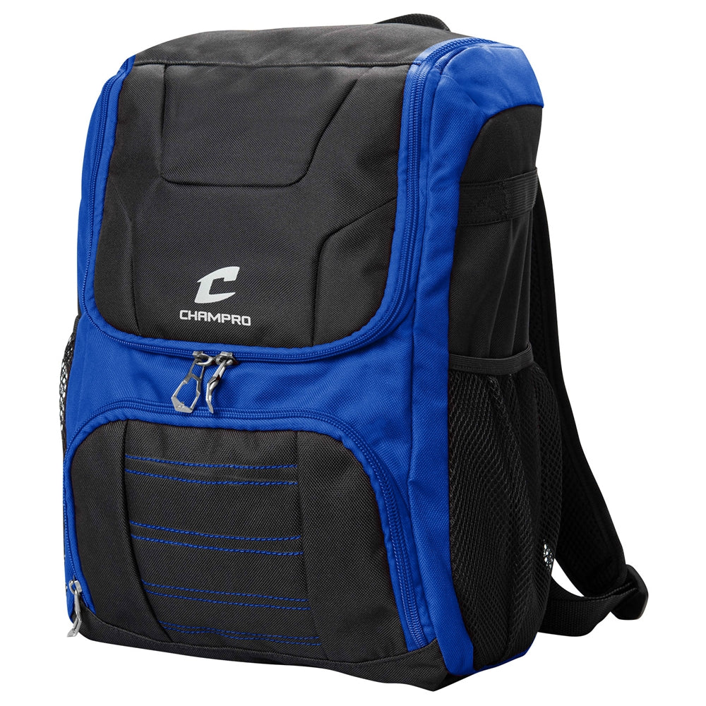 Champro Prodigy Backpack; 16"L x 10.75"W x 8.5"D - Royal
