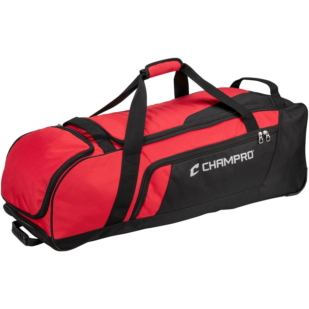 Champro Boss Wheeled Catcher's Bag - Scarlet