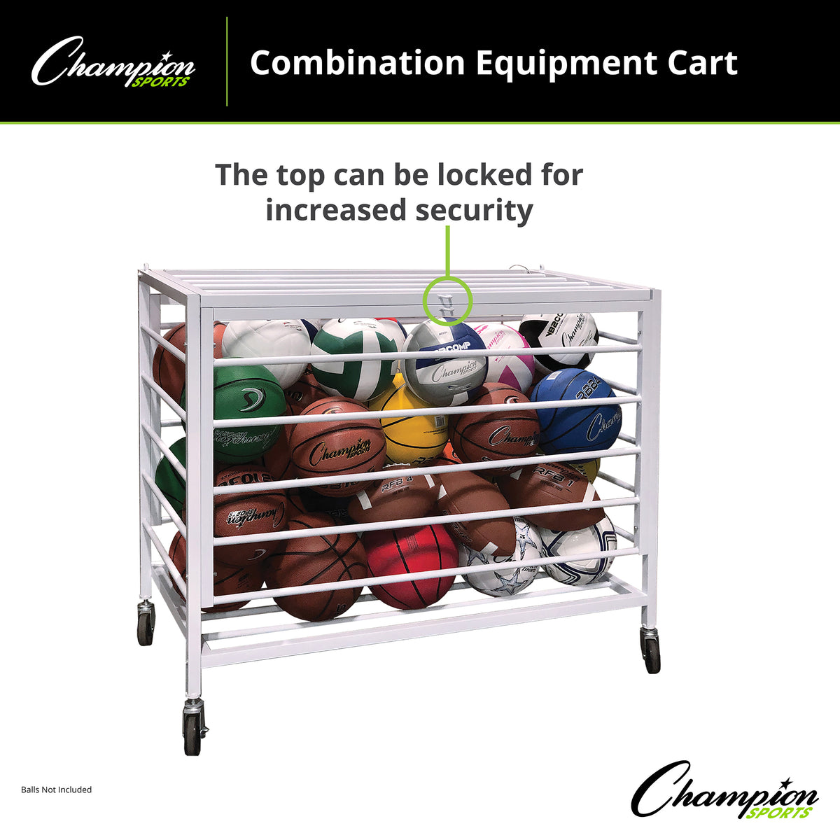 Champion Sports Economy Lockable Ball Locker