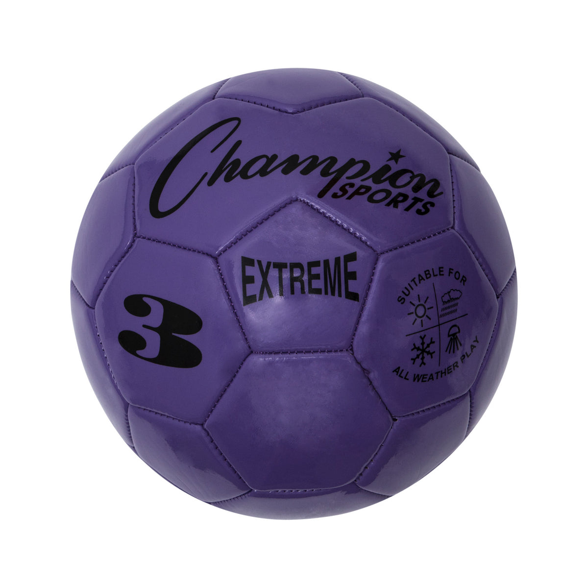 Champion Sports Extreme Soccer Ball, Size 3 - Purple