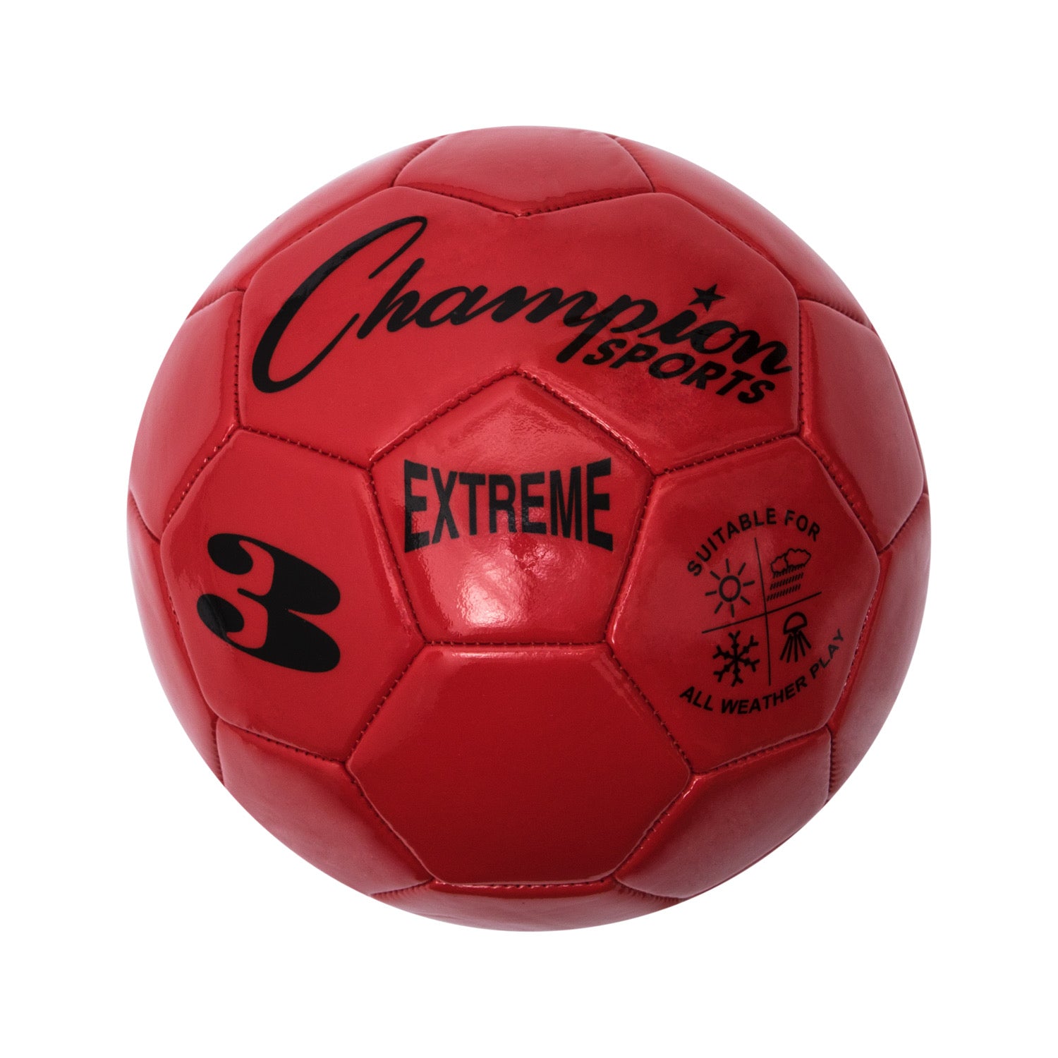 Champion Sports Extreme Soccer Ball, Size 3 - Red