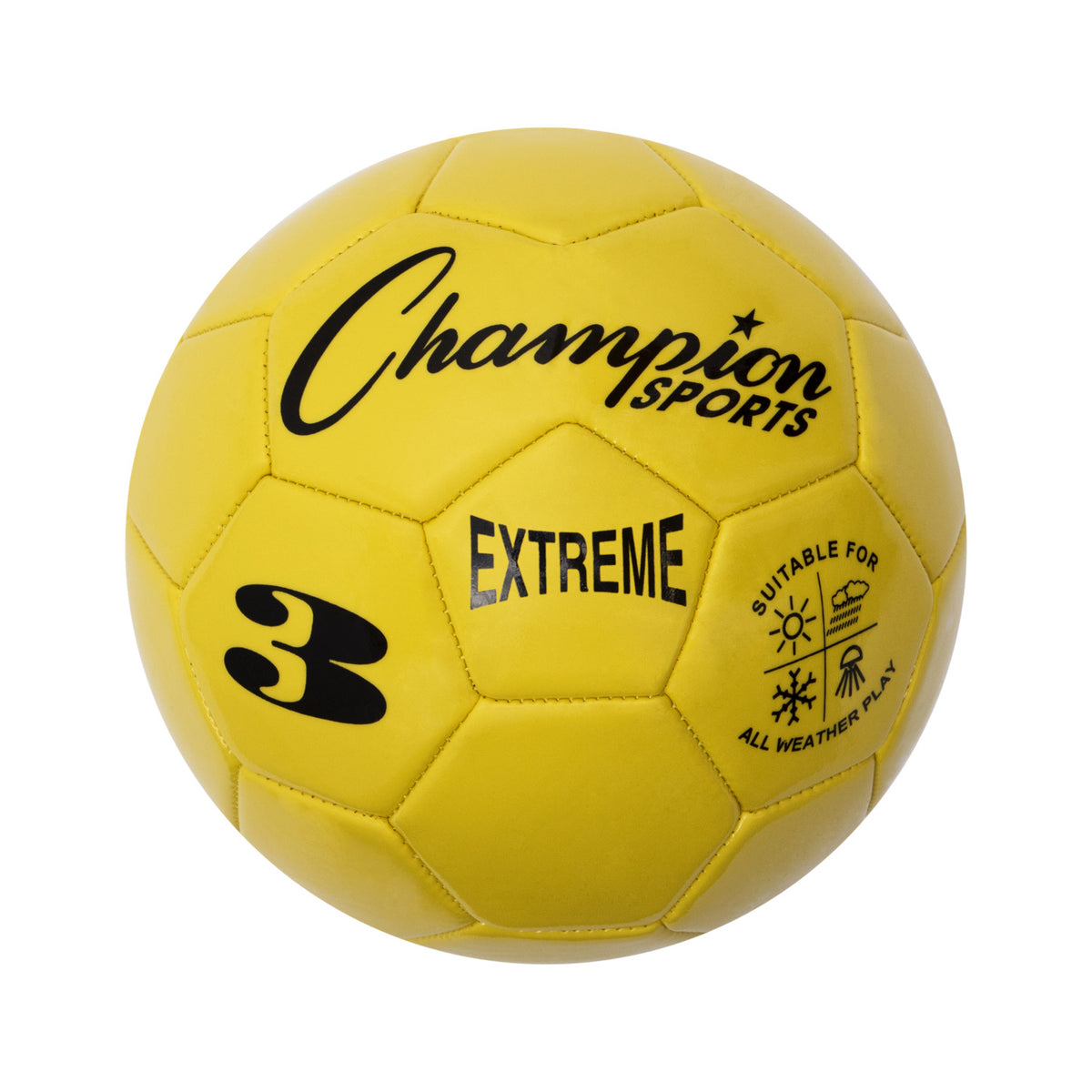 Champion Sports Extreme Soccer Ball, Size 3 - Yellow