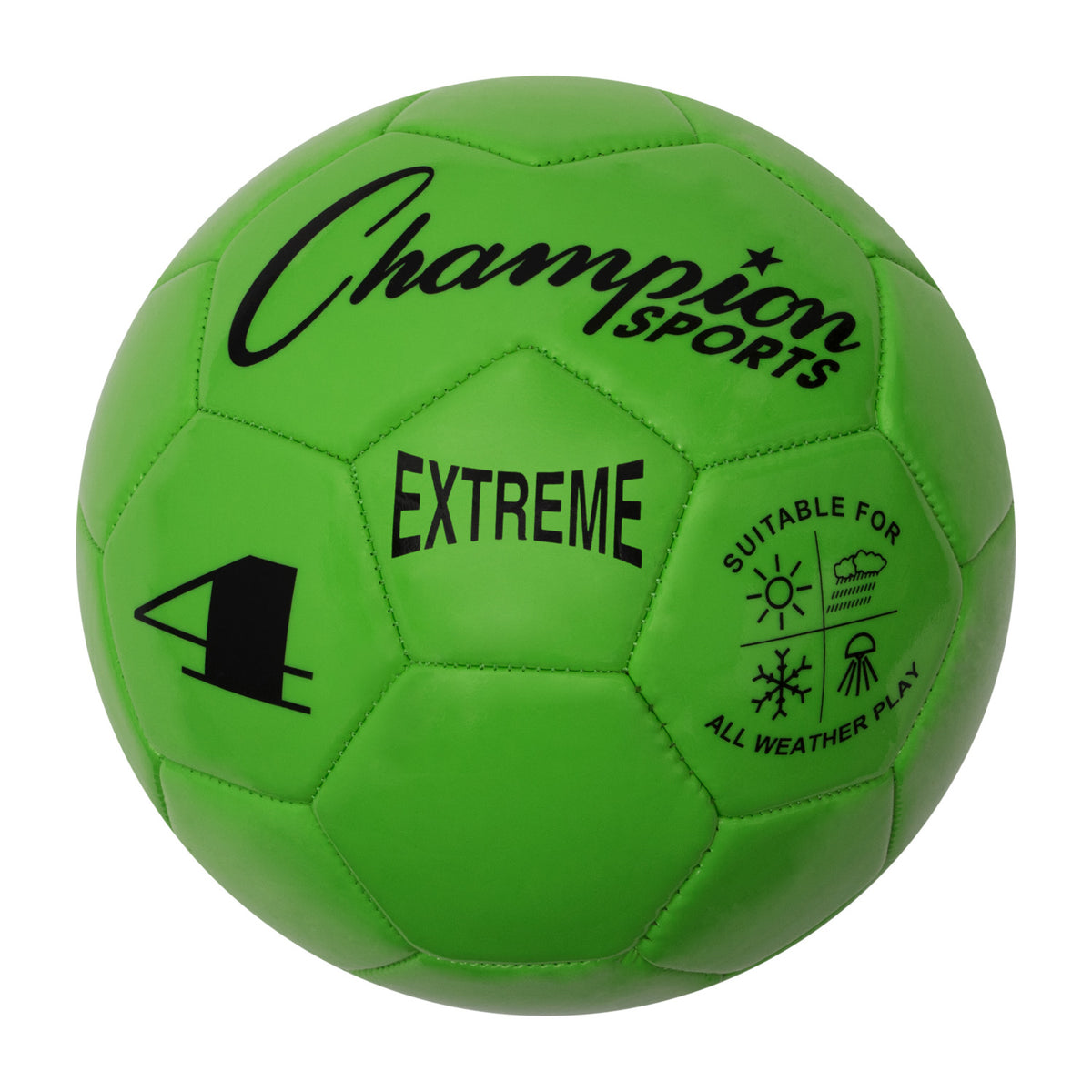 Champion Sports Extreme Soccer Ball, Size 4 - Green
