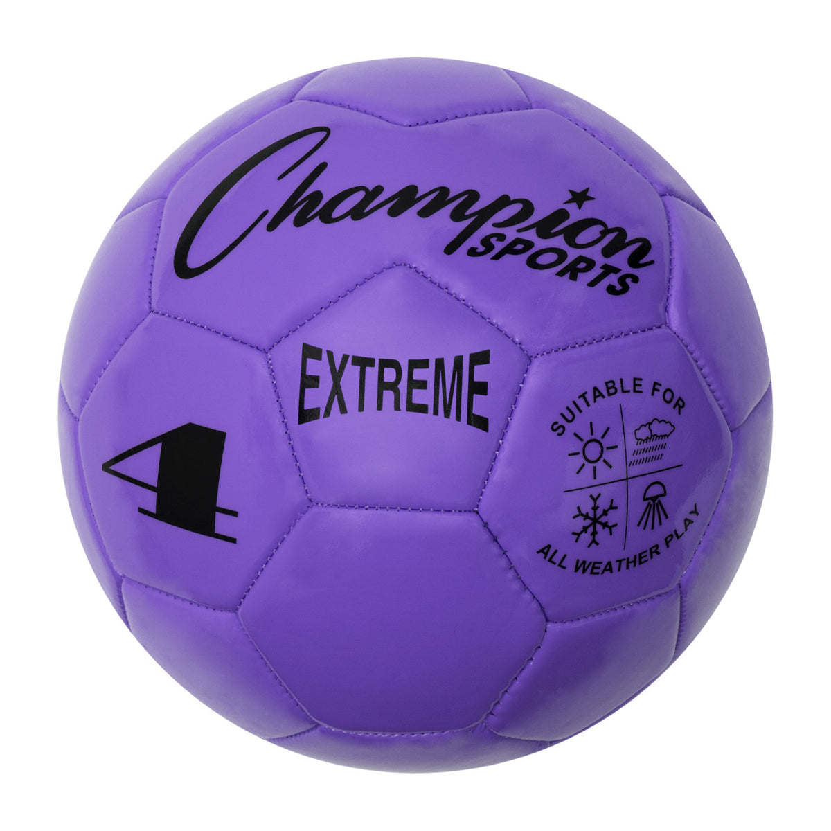Champion Sports Extreme Soccer Ball, Size 4 - Purple