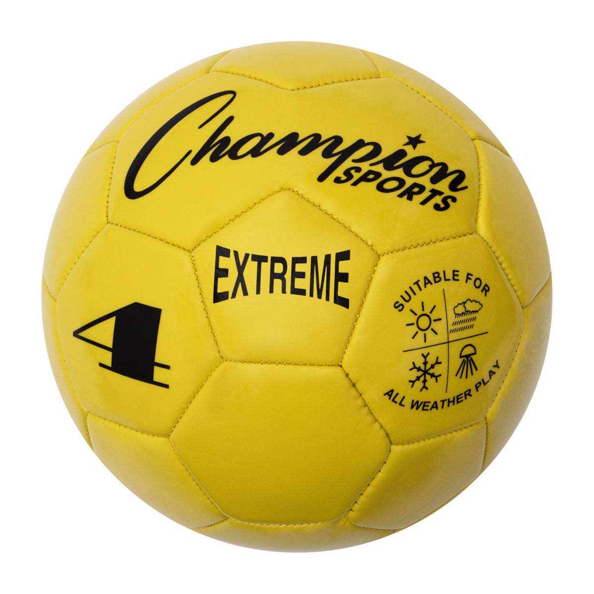 Champion Sports Extreme Soccer Ball, Size 4 - Yellow