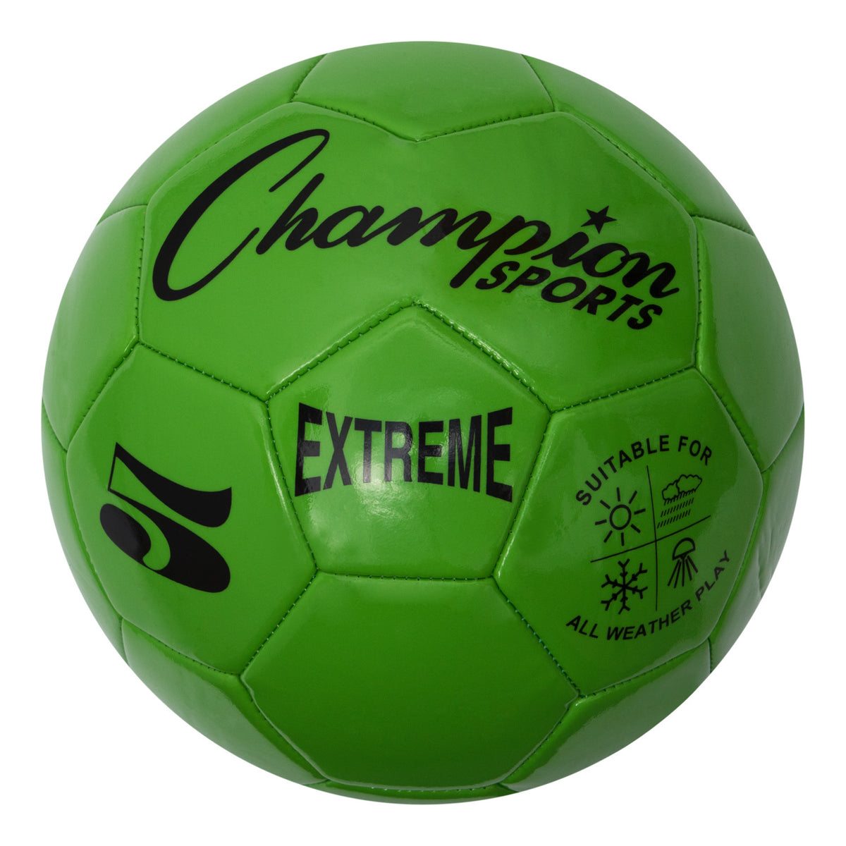 Champion Sports Extreme Soccer Ball, Size 5 - Green