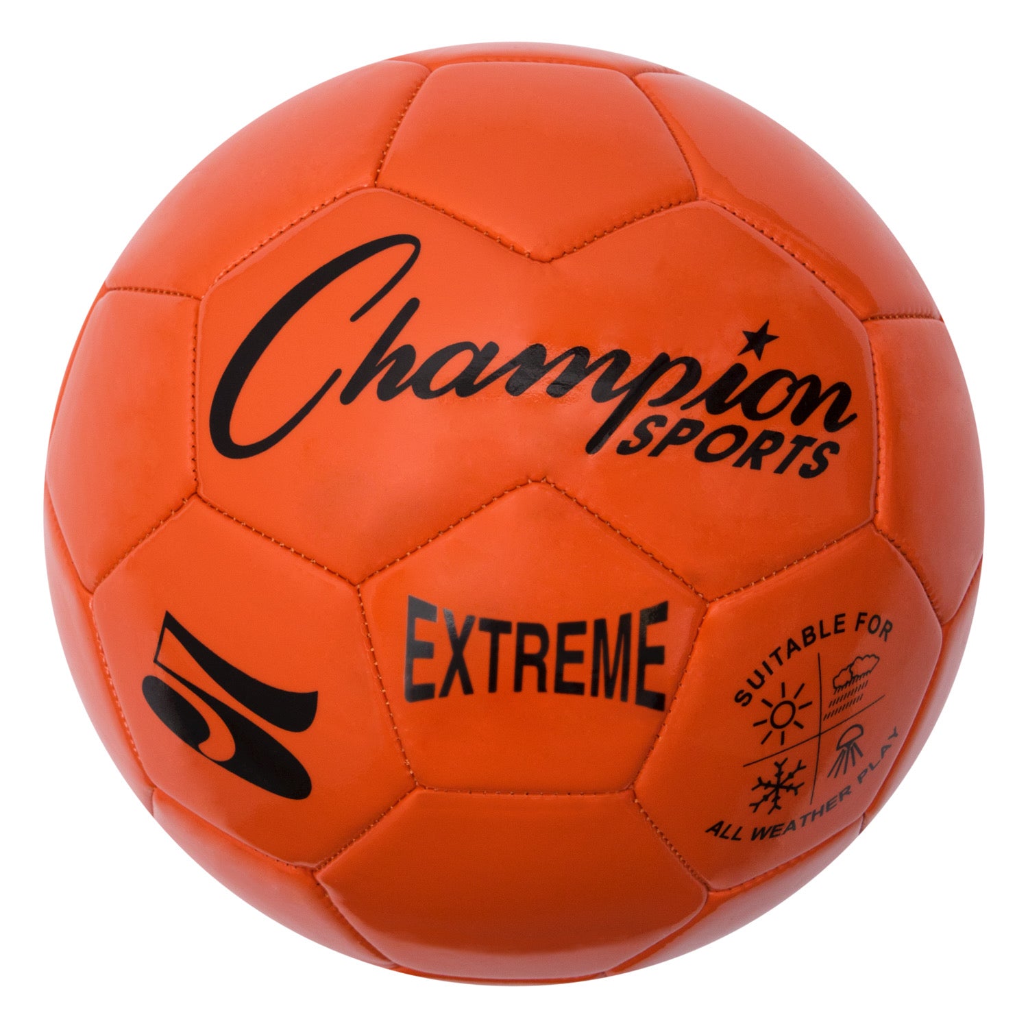 Champion Sports Extreme Soccer Ball, Size 5 - Orange