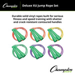 Champion Sports Deluxe XU Jump Rope Set - Set of 6
