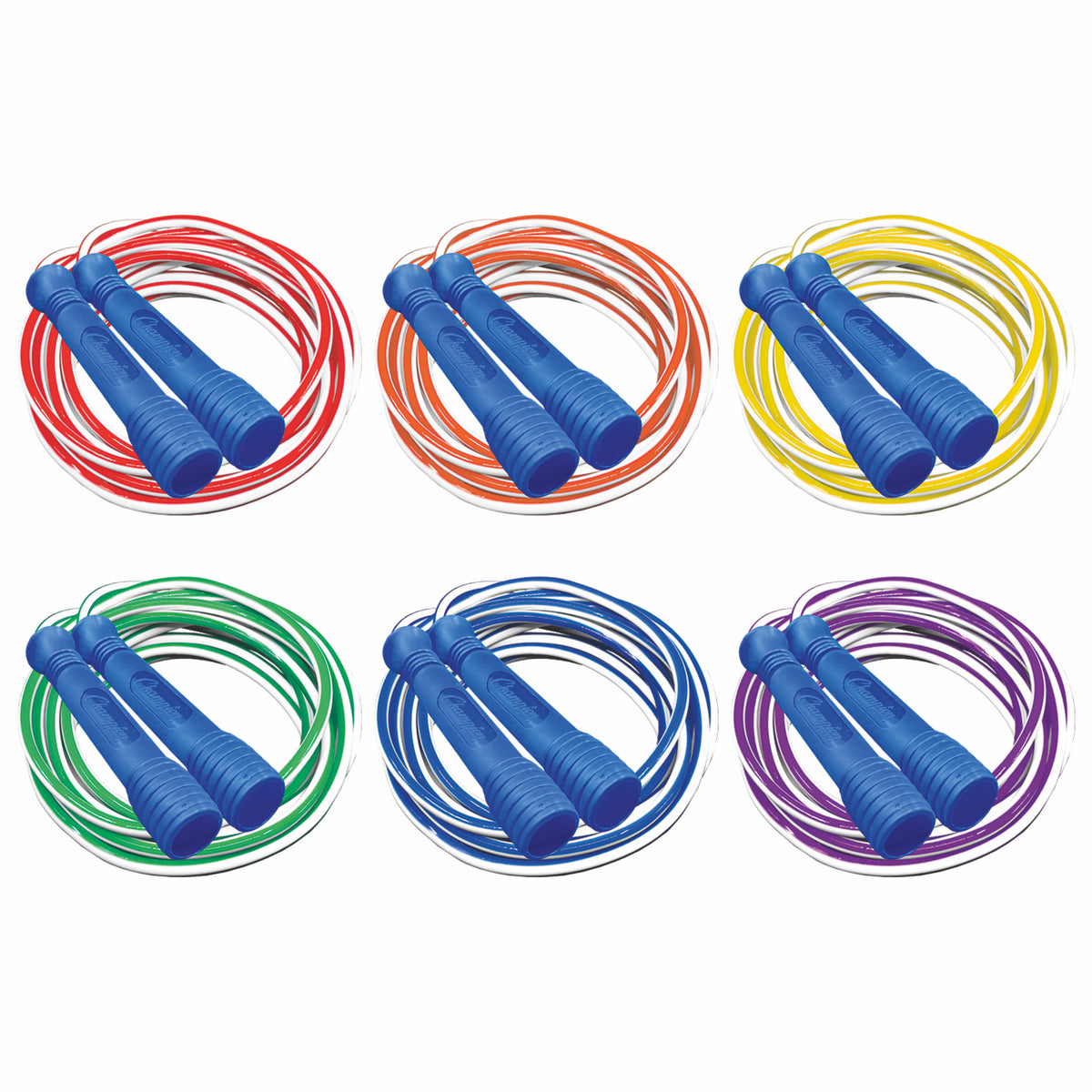 Champion Sports Deluxe XU Jump Rope Set - Set of 6 - 9' (Blue Handles)