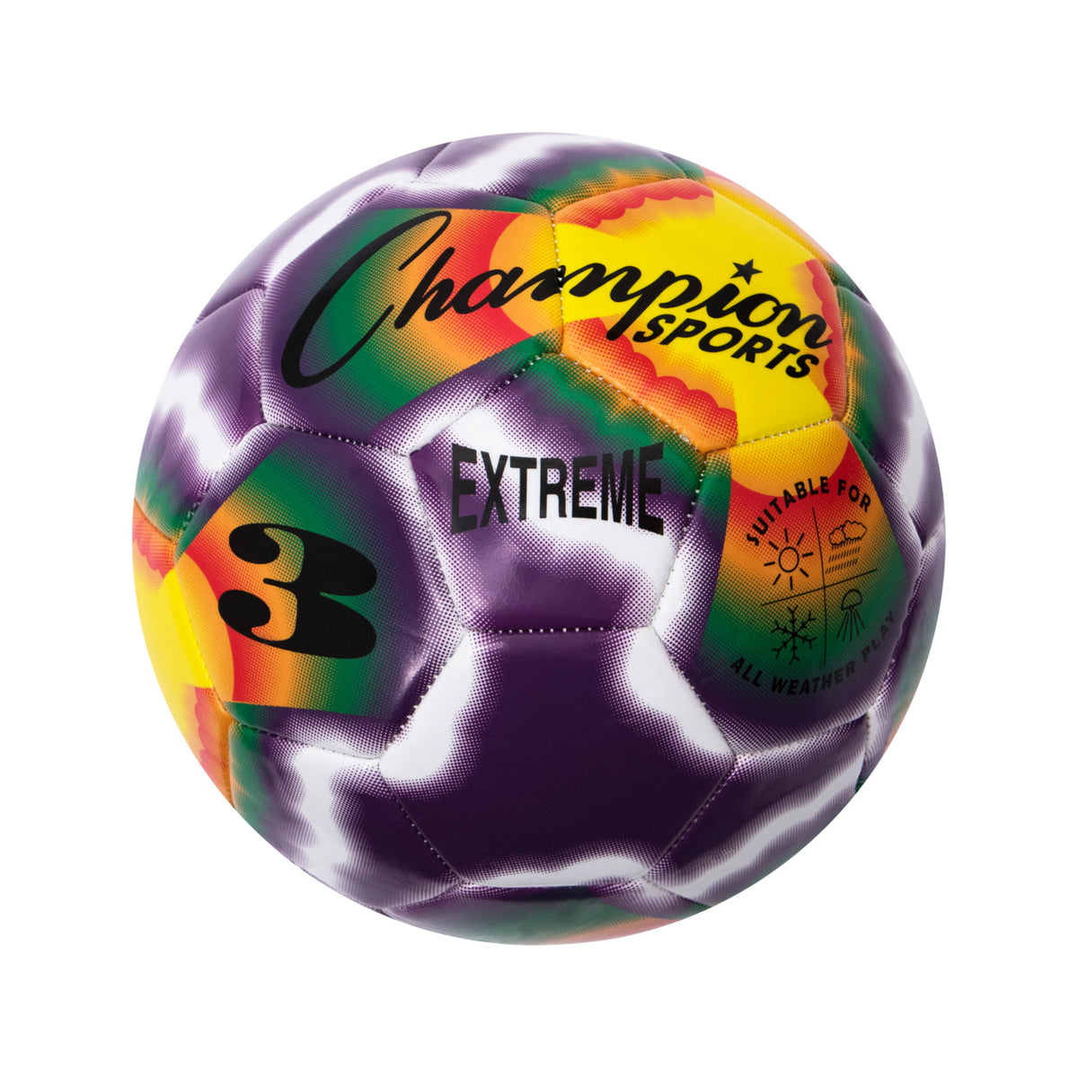 Champion Sports Extreme Soccer Ball, Size 3 - Tie-Dye