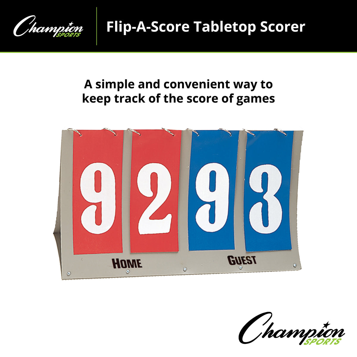 Champion Sports Flip-A-Score Tabletop Scorer