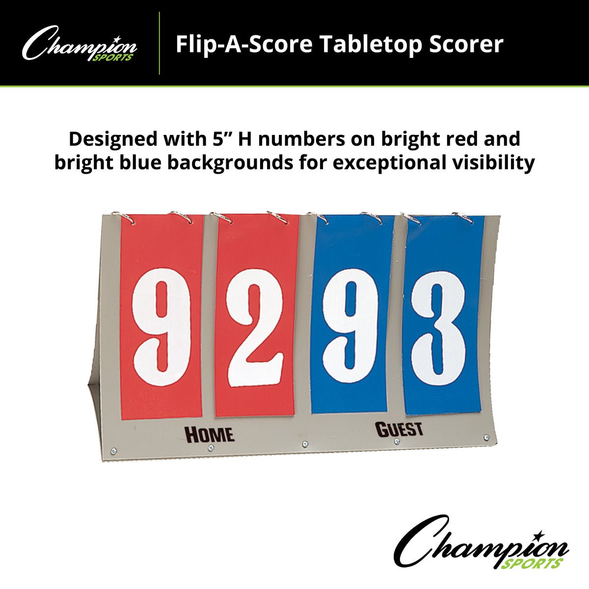 Champion Sports Flip-A-Score Tabletop Scorer