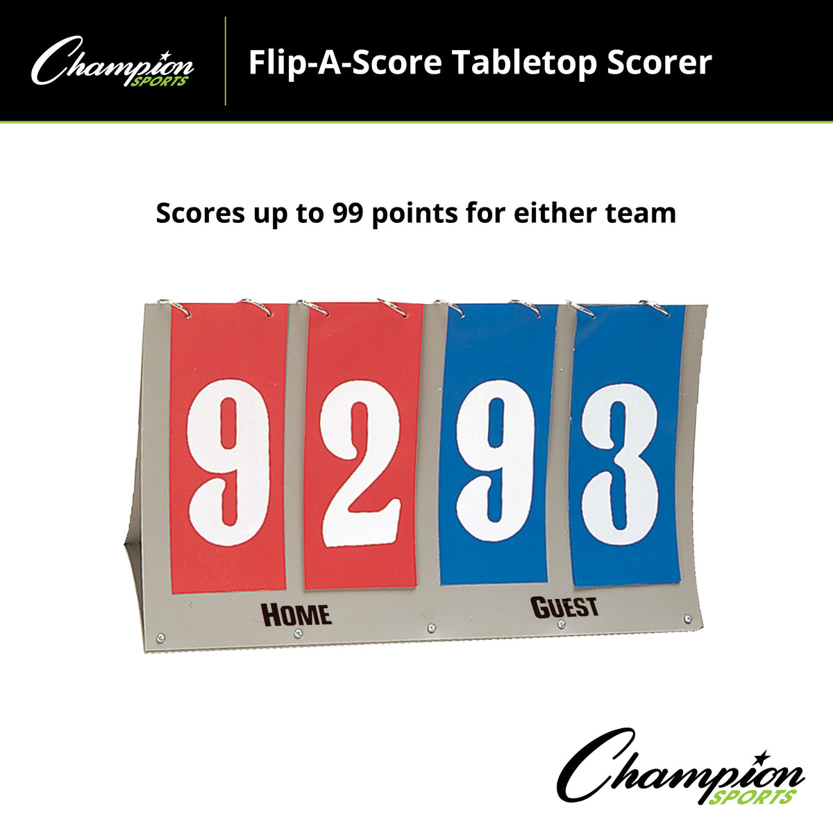 Champion Sports Flip-A-Score Tabletop Scorer
