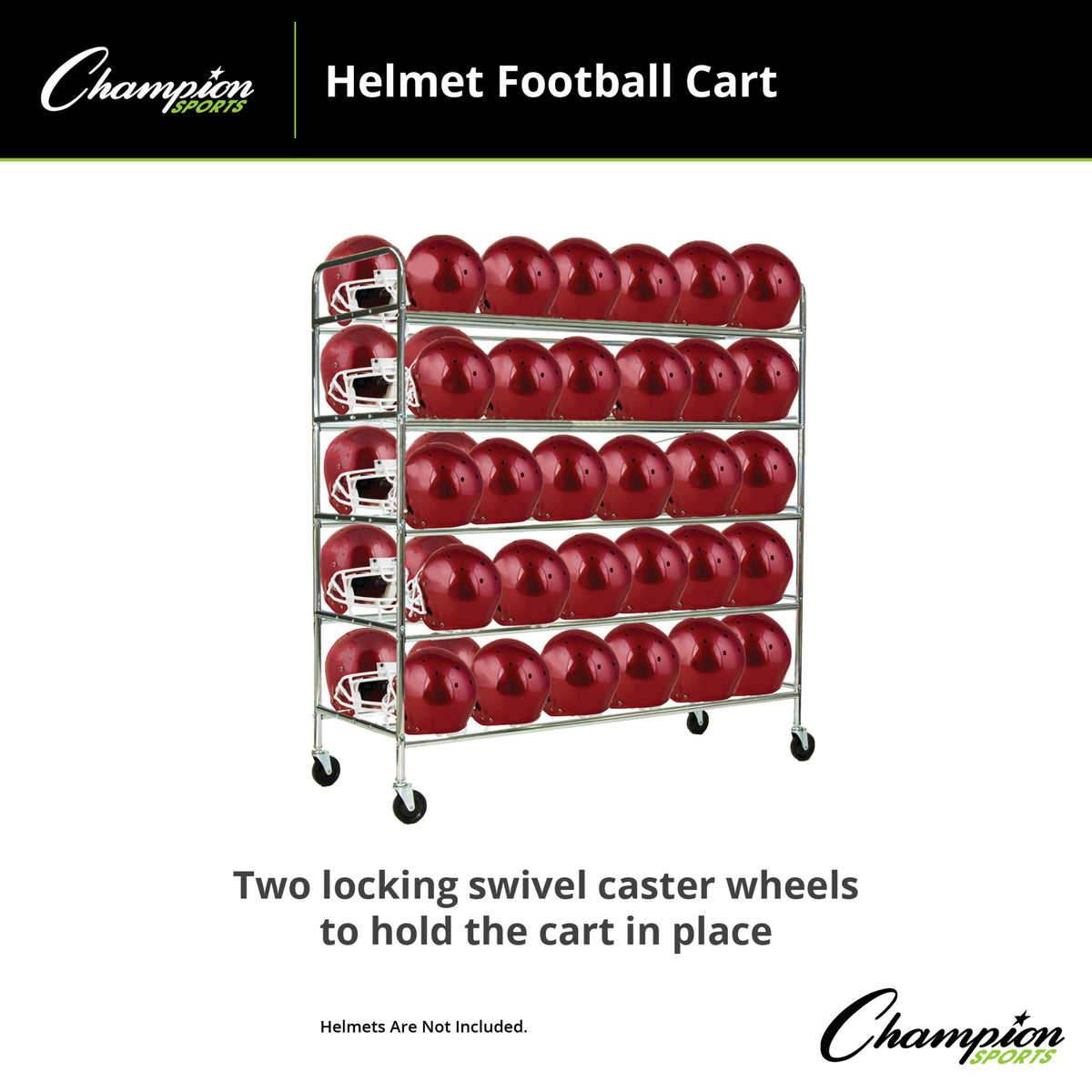 Champion Sports 60-Helmet Football Cart