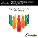 Champion Sports Rhino Skin Foam Bowling Pin Set