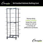Champion Sports 56-Helmet Football Rolling Cart