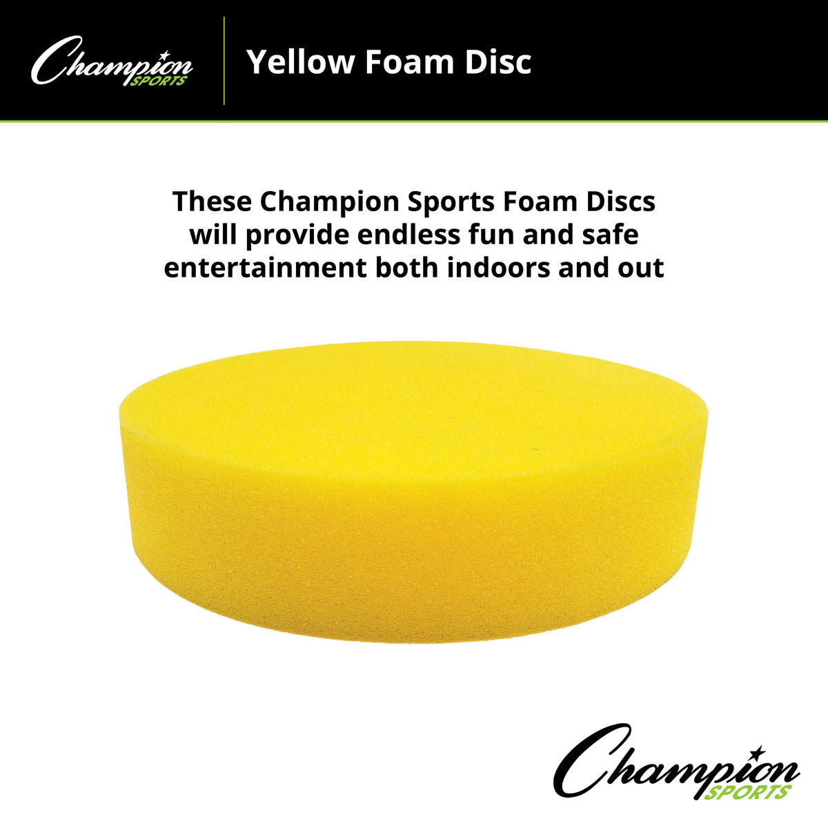 Champion Sports Yellow Foam Disc