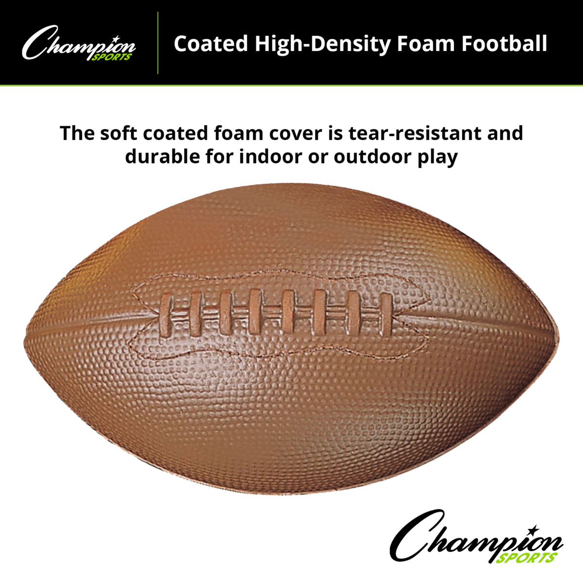 Champion Sports Coated High-Density Foam Football