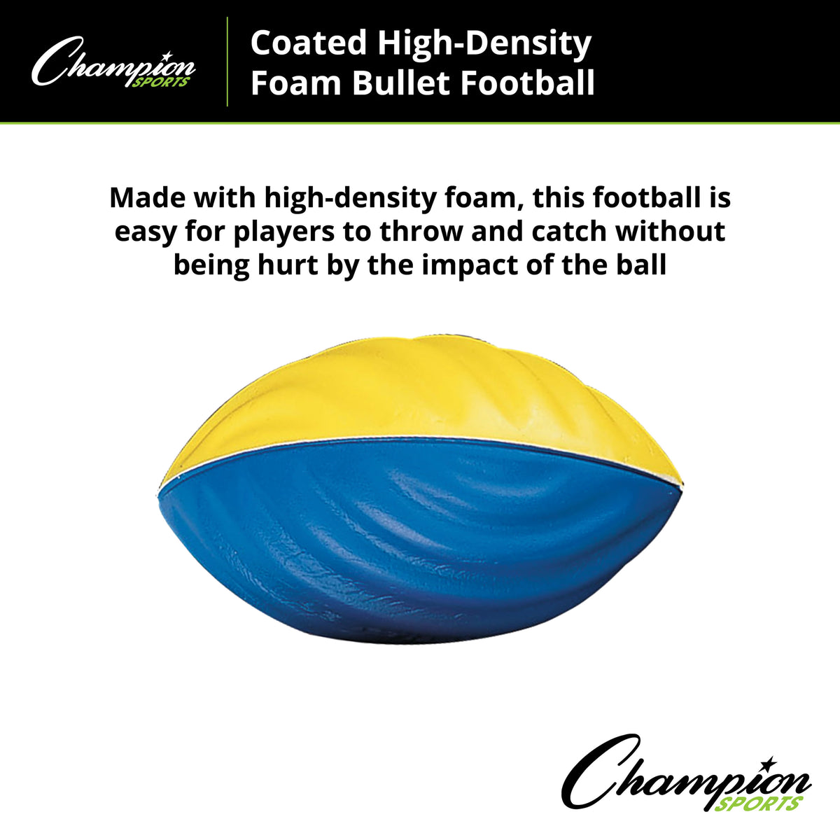 Champion Sports Coated High-Density Foam Football