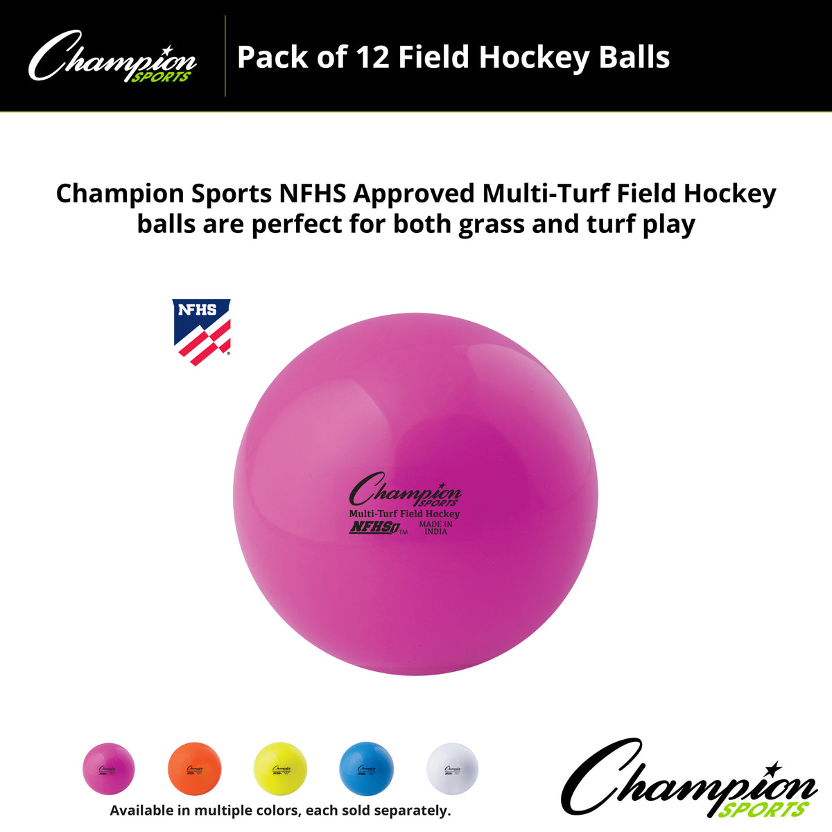 Champion Sports Field Hockey Balls - Dozen