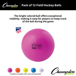 Champion Sports Field Hockey Balls - Dozen