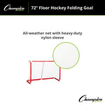 Champion Sports 72" Floor Hockey Folding Goal