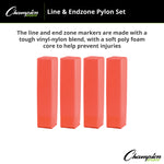 Champion Sports Line and End Zone Pylon Set - Set of 4