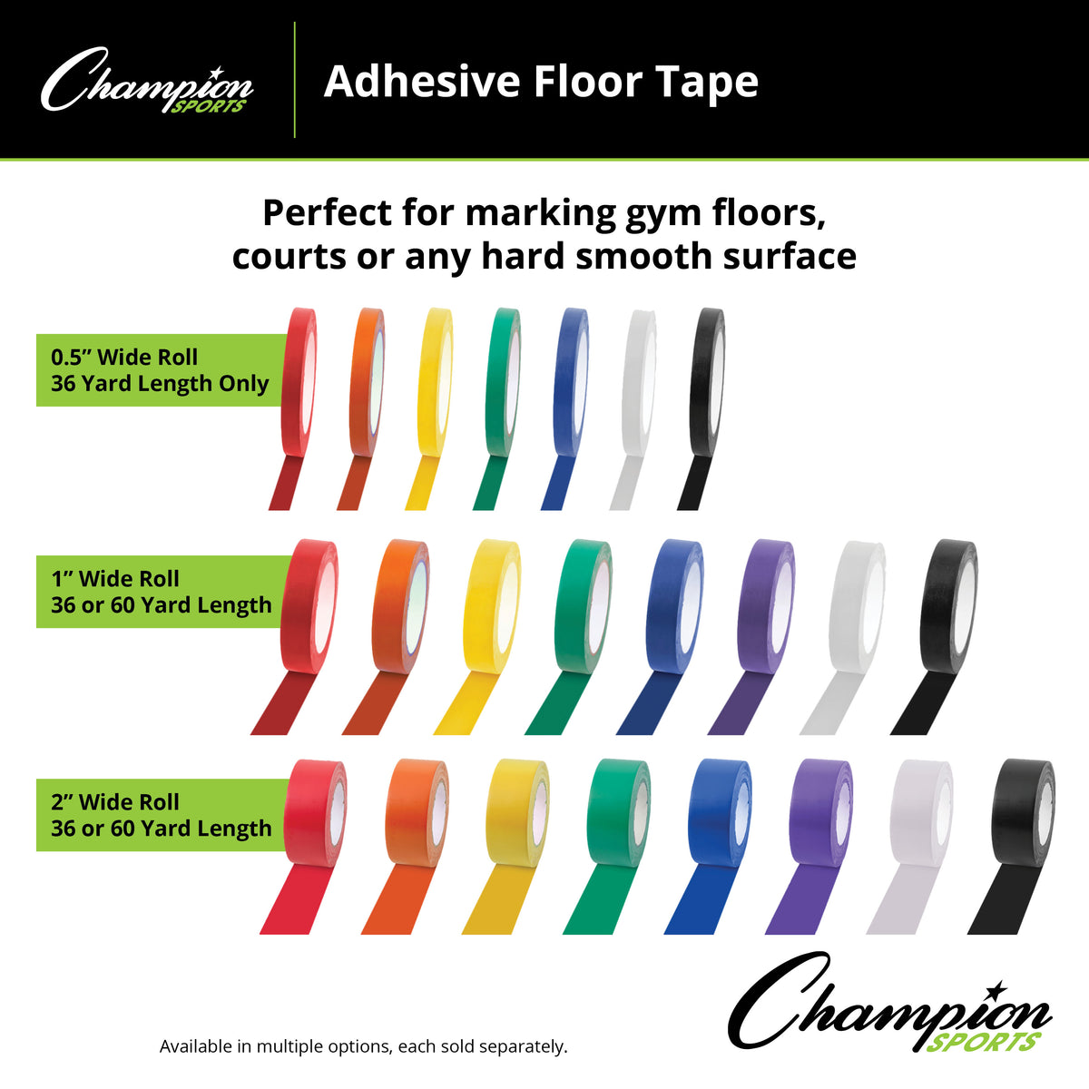Champion Sports Vinyl Floor Marking Tape