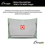 Champion Sports Rhino Flex Golf Net 10' x 7' with Target