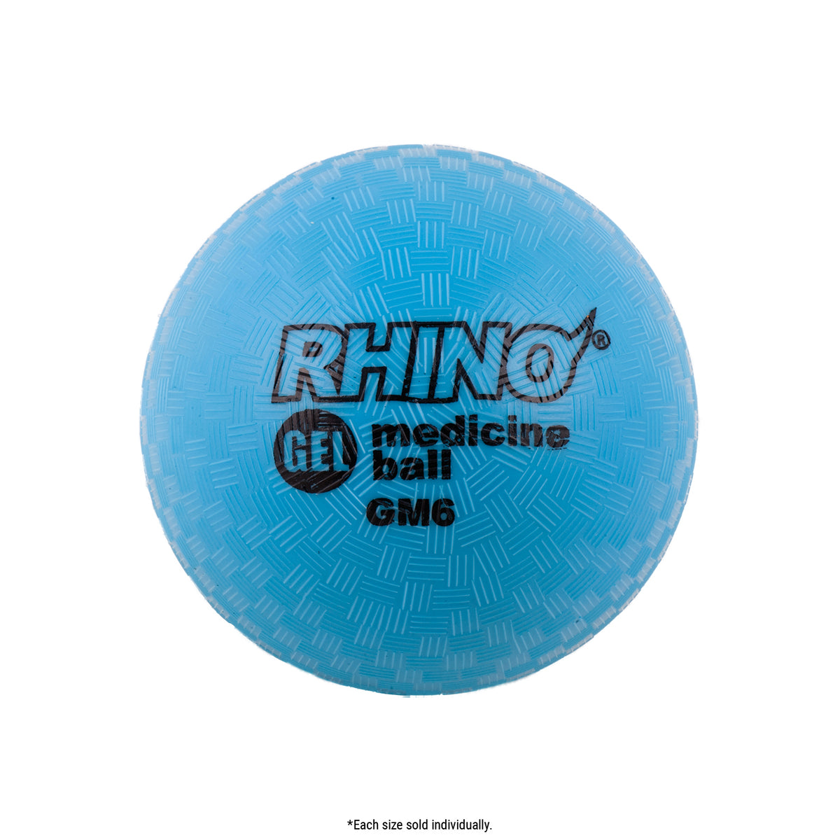 Champion Sports Rhino Fitness Gel Filled Medicine Ball - 4 lb (6", Blue)