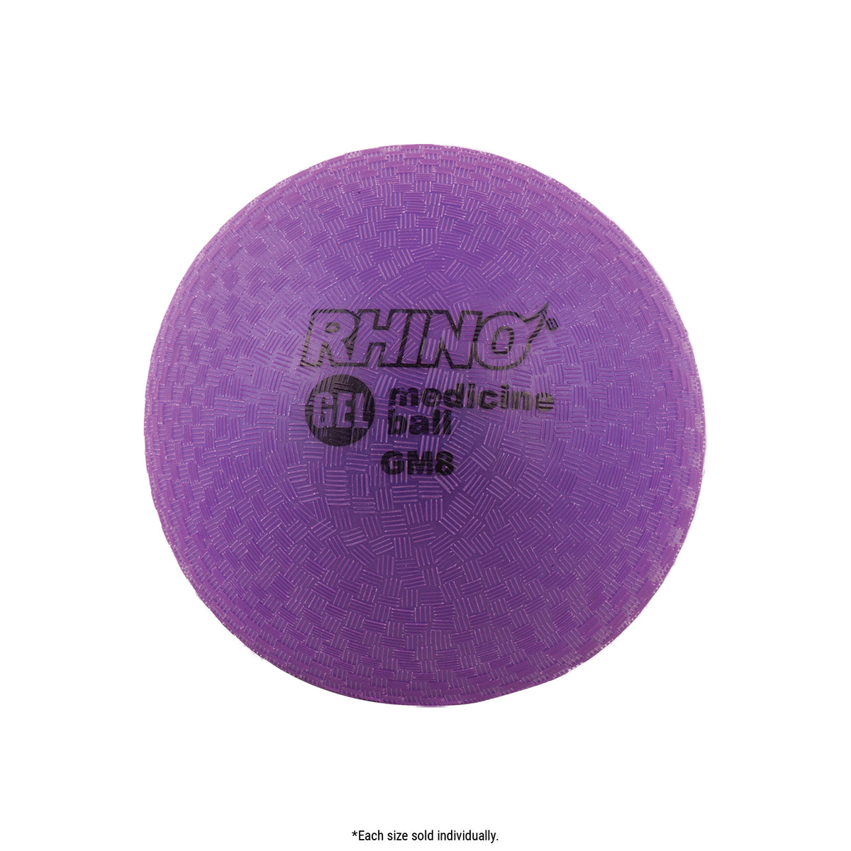 Champion Sports Rhino Fitness Gel Filled Medicine Ball - 8 lb (8.5", Purple)