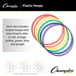 Champion Sports Plastic Hoops - Dozen
