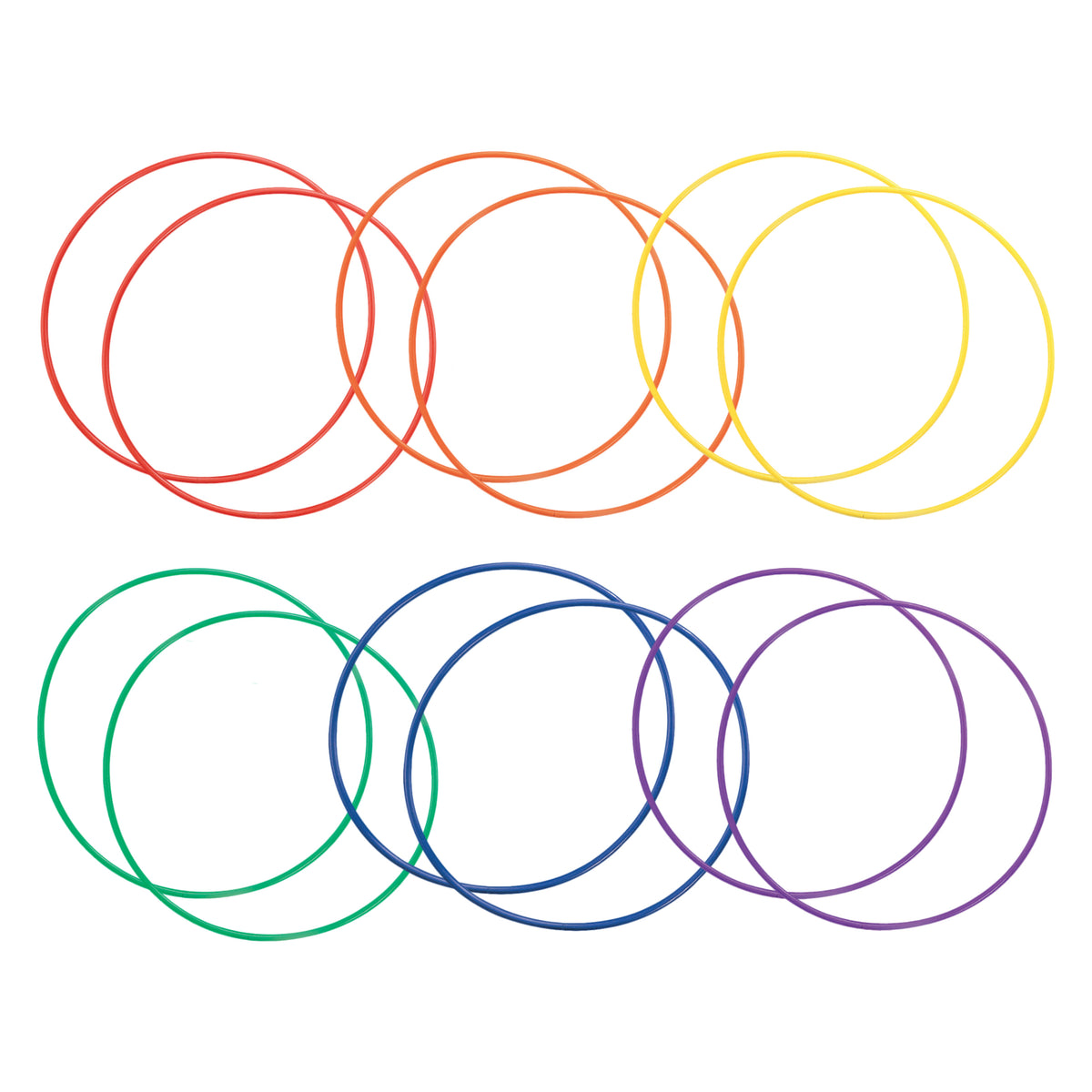 Champion Sports Plastic Hoops - Dozen - 24"