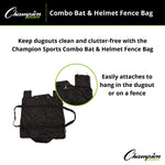 Champion Sports Combo Bat and Helmet Fence Bag