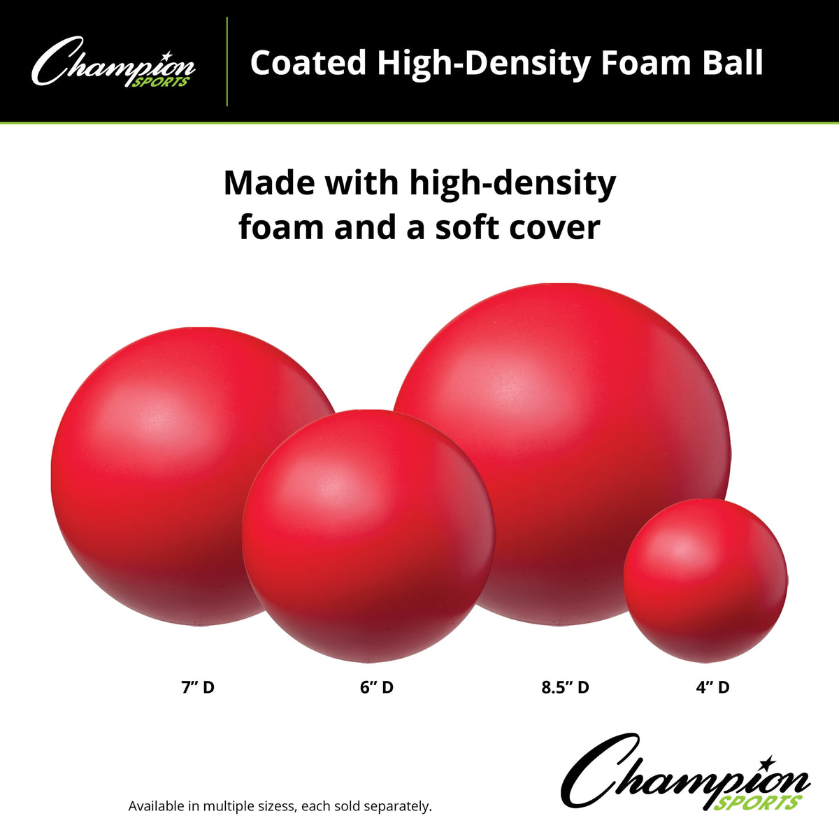 Champion Sports Coated High-Density Foam Ball