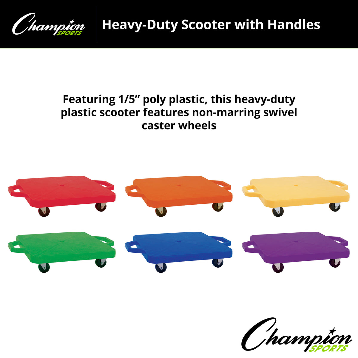 Champion Sports Heavy-Duty Scooter with Handle
