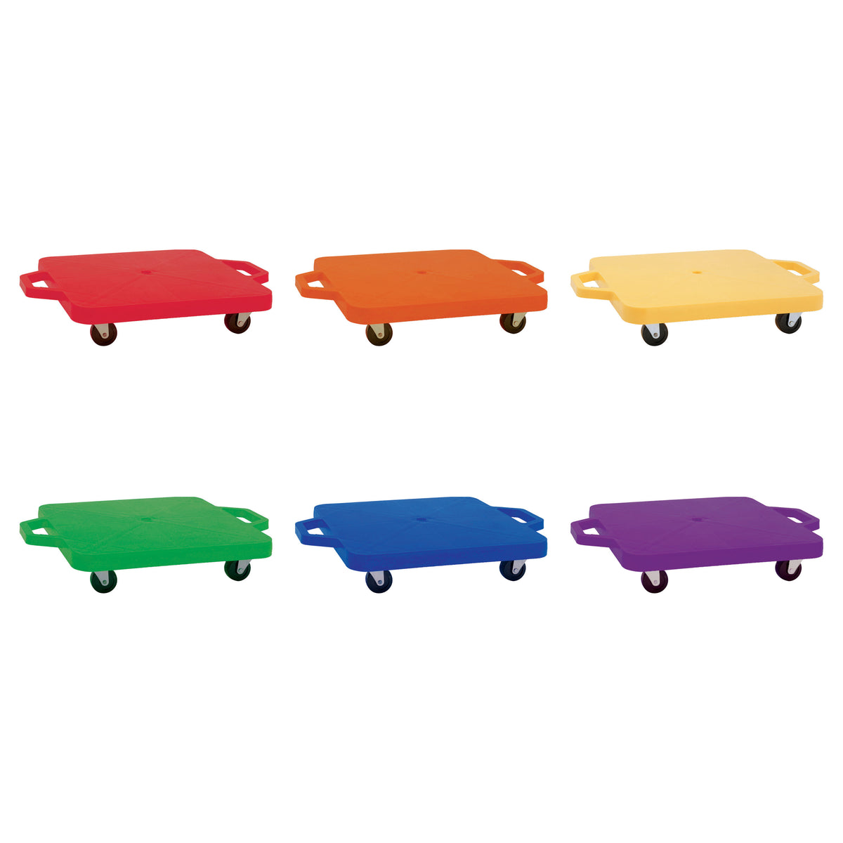 Champion Sports Heavy-Duty Scooter with Handle - 16" x 16" / Set of 6