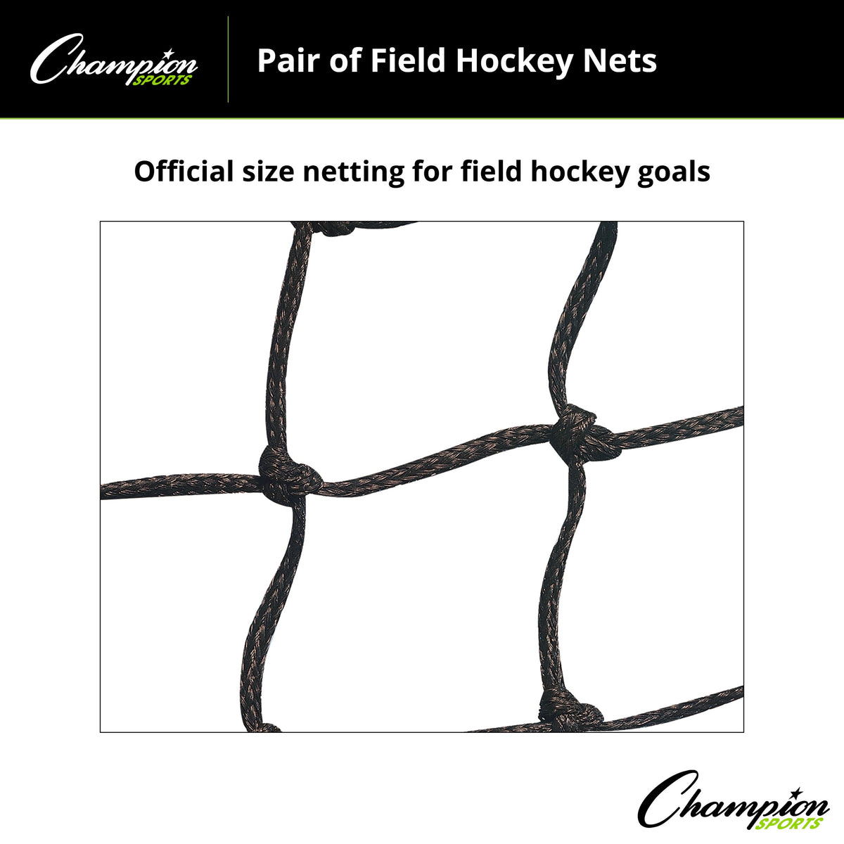 Champion Sports Field Hockey Net - Pair