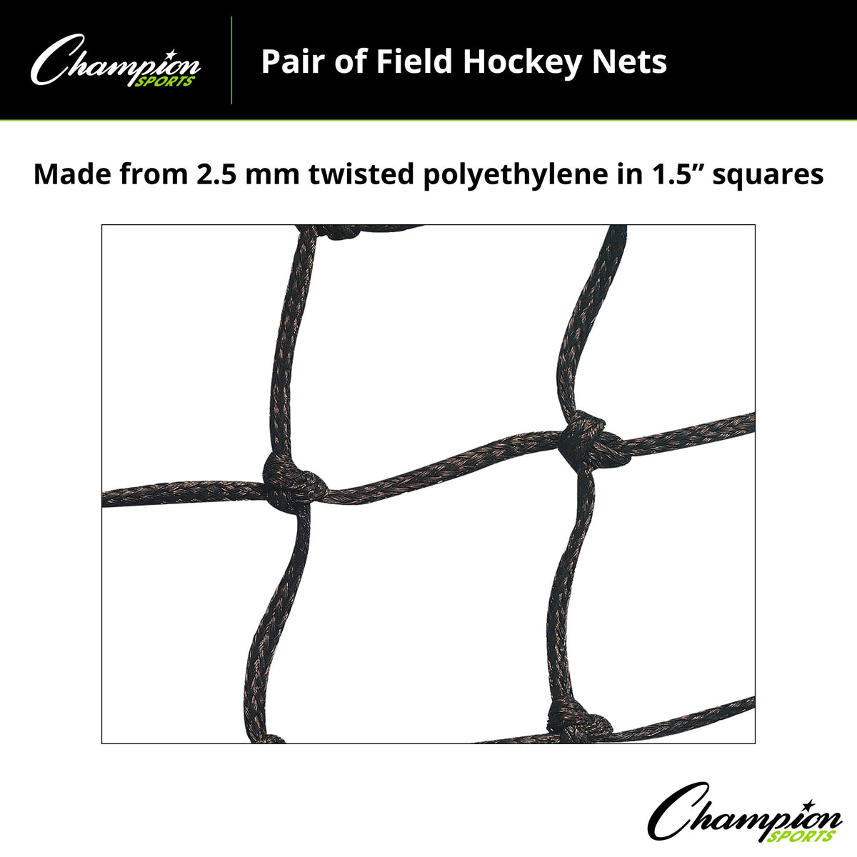 Champion Sports Field Hockey Net - Pair