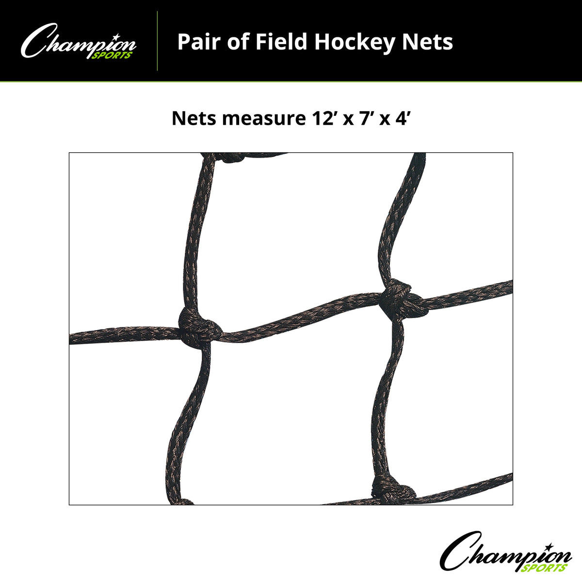 Champion Sports Field Hockey Net - Pair